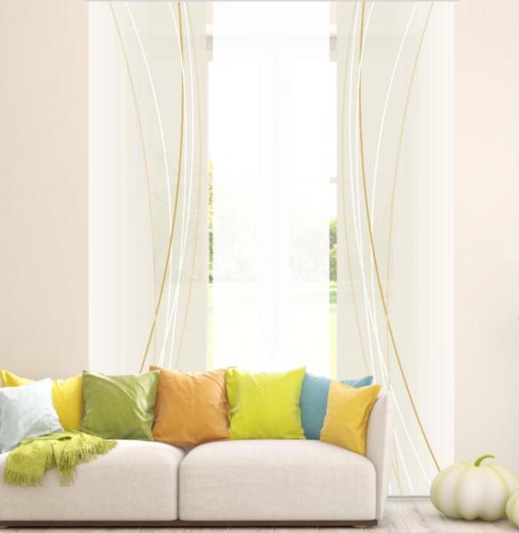 Flächenvorhang Linea tonegold vario dark  3er Serie  3er Set, Schiebegardine, Schiebegardinen, blickdicht, Flächenvorhang blickdicht, Schiebevorhang,